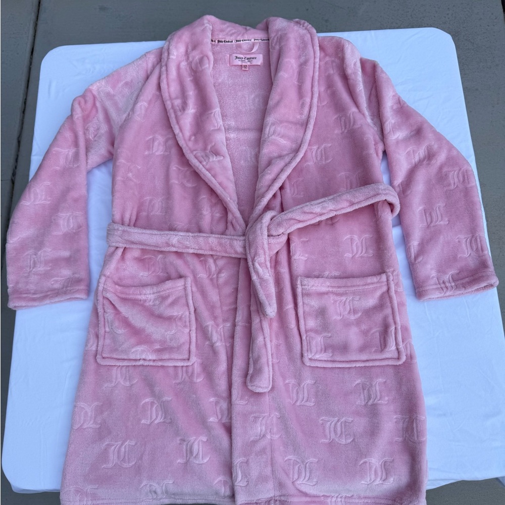 Juicy Couture Pink Fuzzy Bath Robe